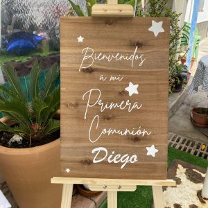 Cartel de bienvenida